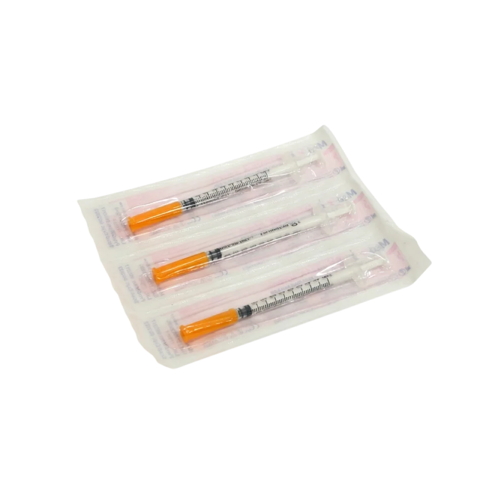 Seringi insulină 0.5 ml cu ac atașat 30Gx8mm, 100buc, Farmac-Zabban